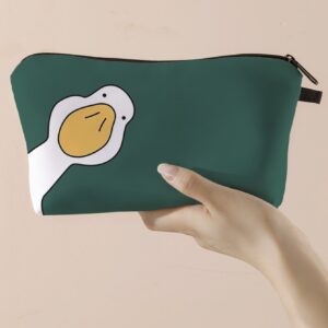Cartoon Duck Print Zipper Makeup Bag