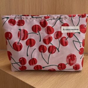 Cherry Print Makeup Bag