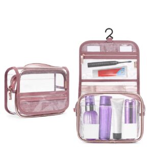 1pc Clear Travel Storage Bag, Modern Polyester Foldable Large Capacity Travel Toiletry Bag For Toiletry, Makeup, Cosmetics Storage